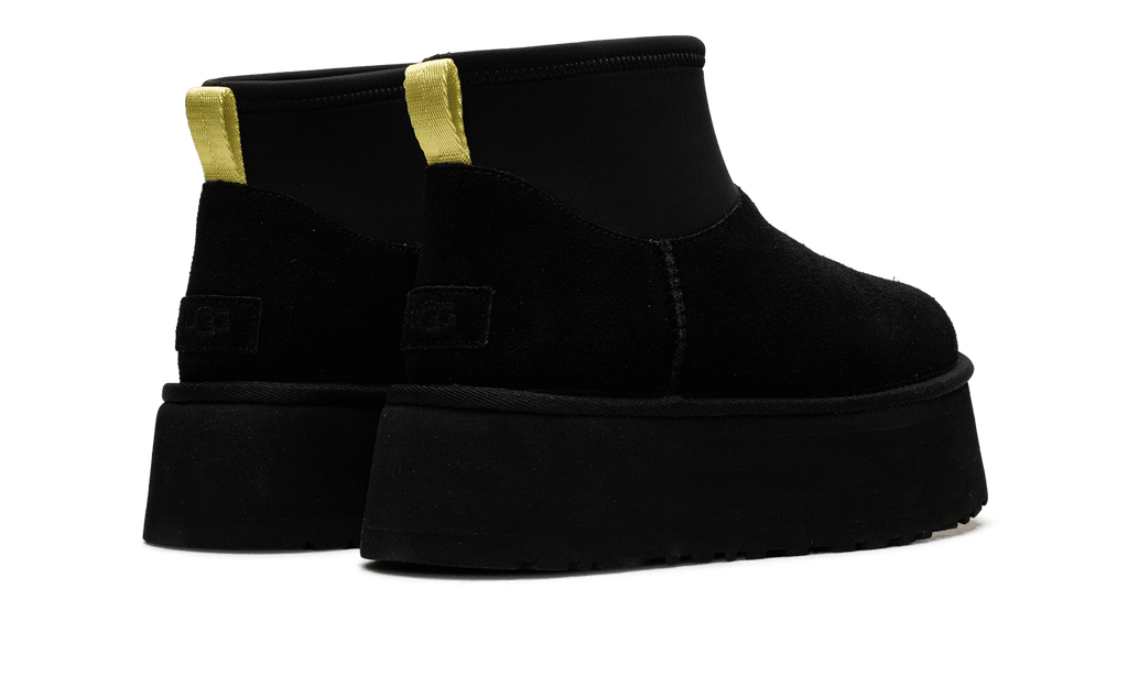 UGG WOMENS Classic Mini Dipper Boot Womens "Black Yellow" 1168170 BLK 1168170 BLK from Stadium Goods