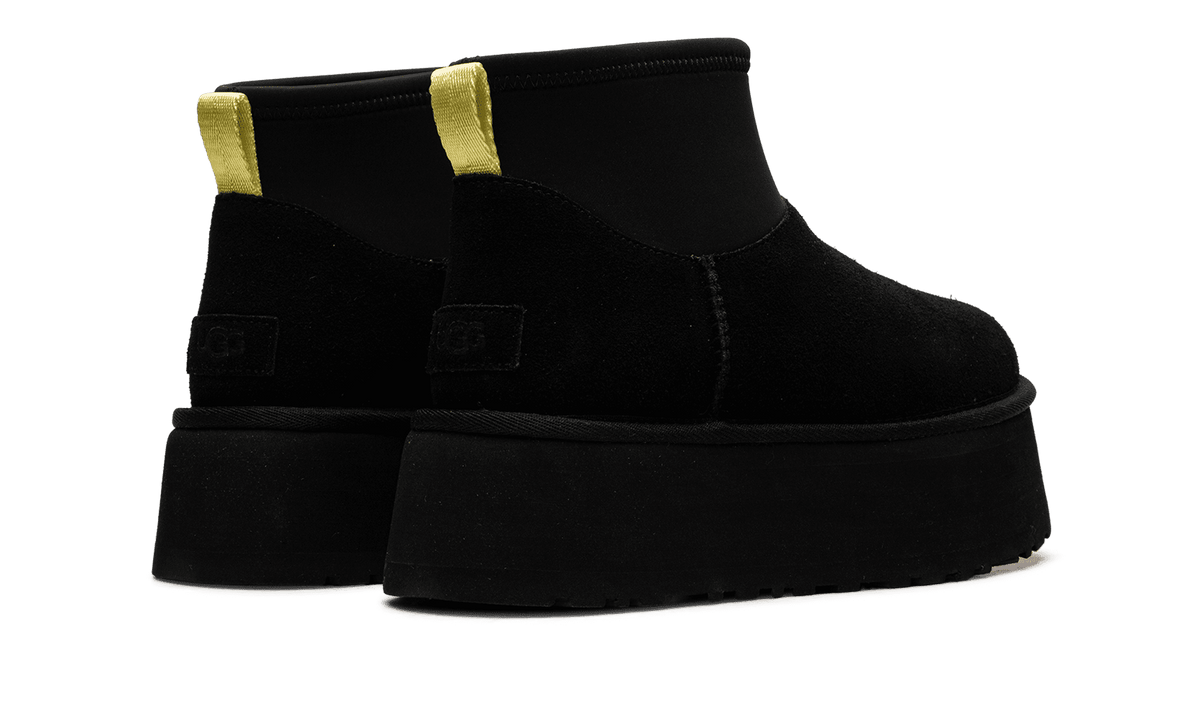 UGG WOMENS Classic Mini Dipper Boot Womens "Black Yellow" 1168170 BLK 1168170 BLK from Stadium Goods